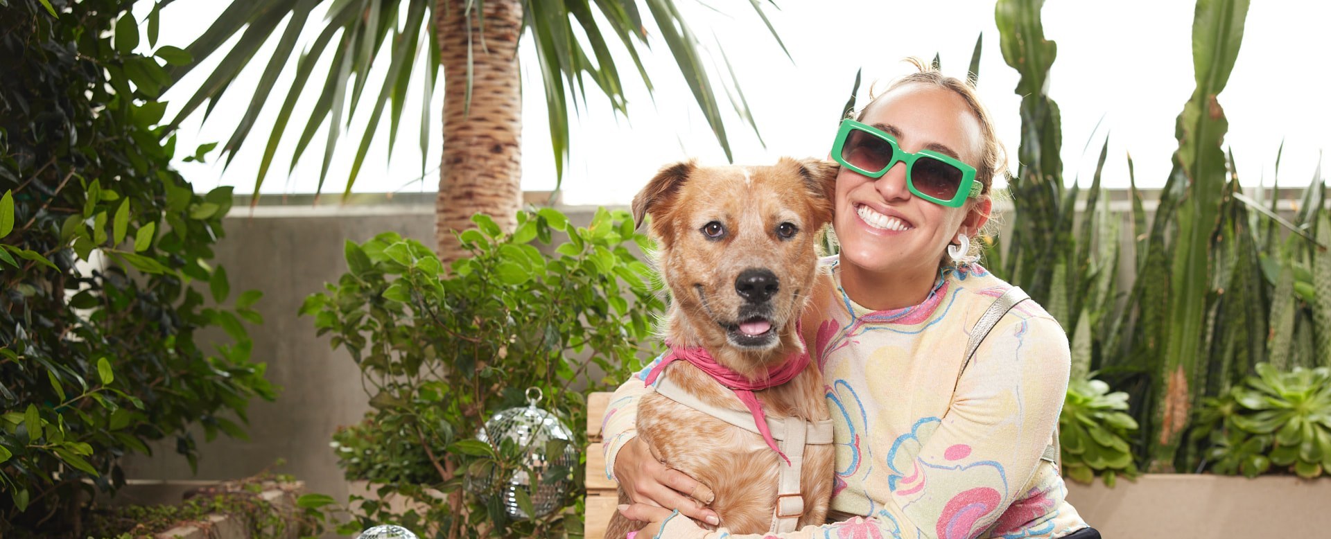A pet parent with their companion